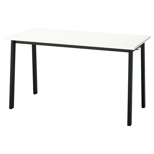 MITTZON Стіл для конференцій - білий/чорний 140x68x75 см