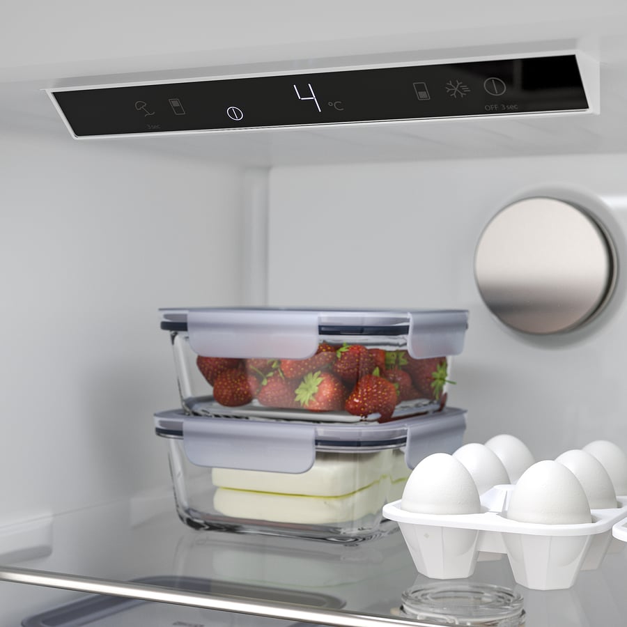 MÖLNÅS külmik/sügavkülmik, IKEA 700 eraldiseisev/terasest, 249/106 l