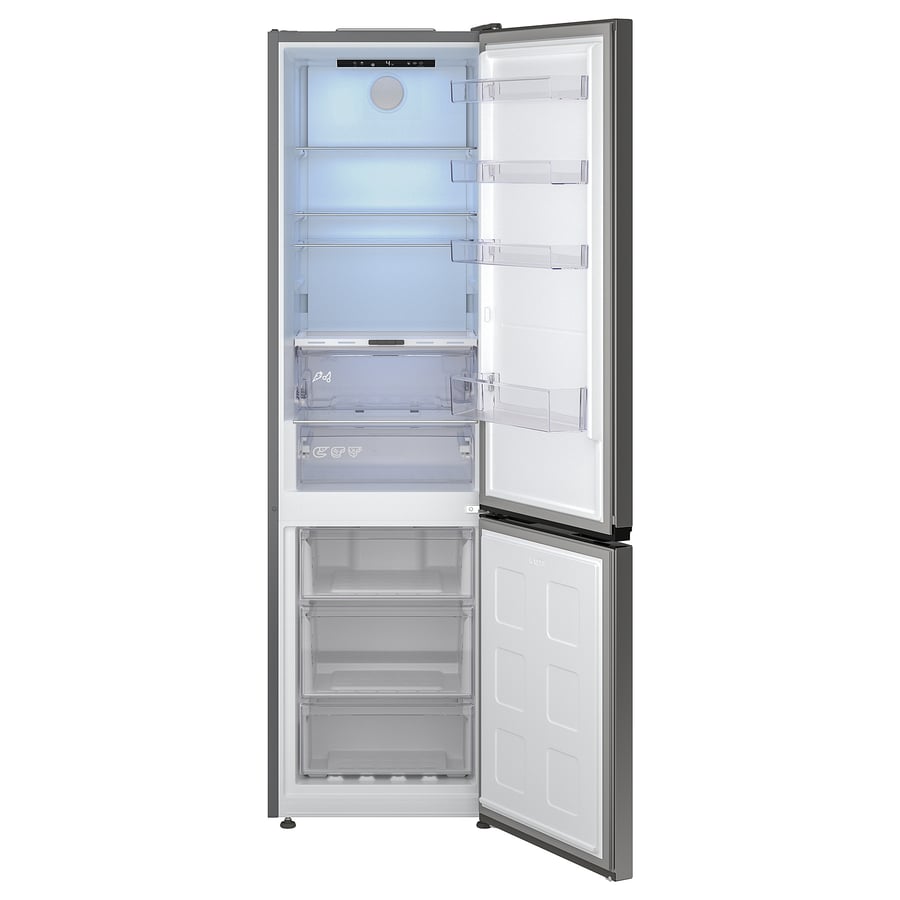 MÖLNÅS külmik/sügavkülmik, IKEA 700 eraldiseisev/terasest, 249/106 l