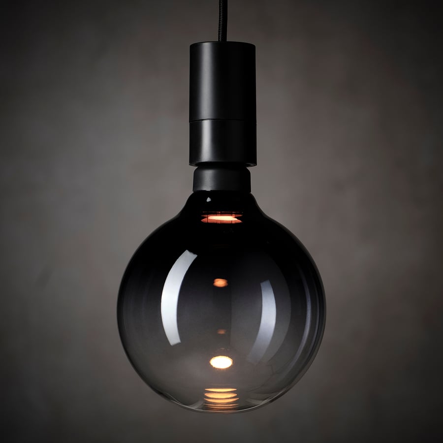 MOLNART LED pirn E27 100 luumenit - maakera/must läbipaistev klaas 150 mm