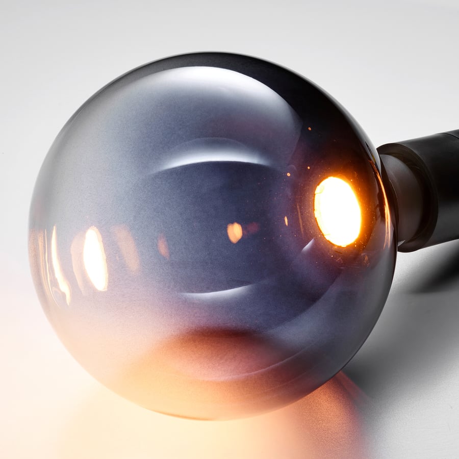 MOLNART LED pirn E27 100 luumenit - maakera/must läbipaistev klaas 150 mm