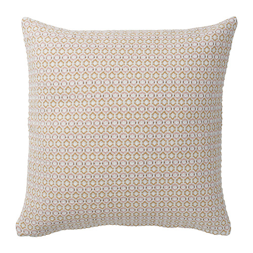 MOROTSMOTT - poszewka, 50x50 cm, biały/jasnoróżowy