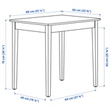 NÄSINGE / BERGMUND Stół i 2 krzesła, ciemnobrązowy bejcowana okleina bukowa/Gunnared średni szary czarny, 80x60 cm