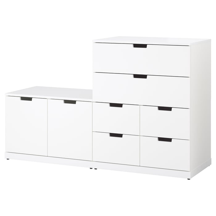 NORDLI Комод, 8 шухляд, білий, 160x99 см