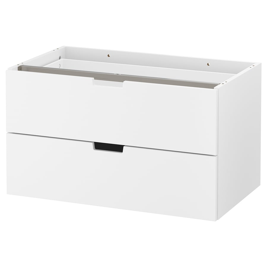NORDLI Kumode, moduļu / 2 atvilktnes, baltas 80x45 cm