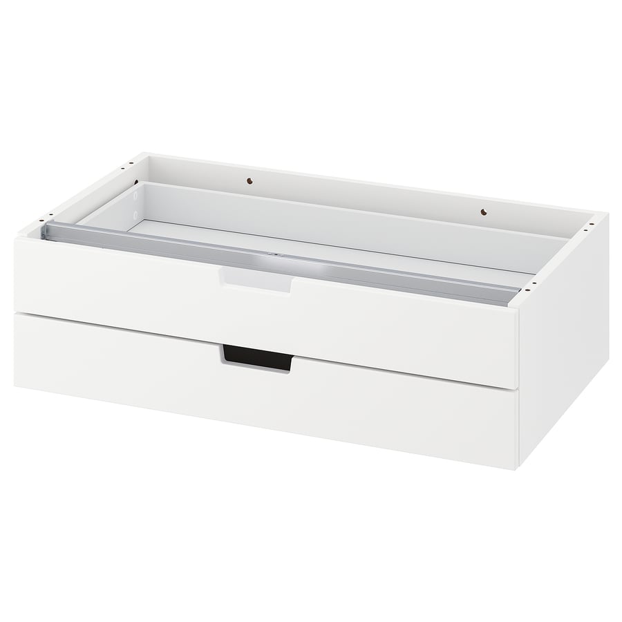 NORDLI moduļu kumode ar 2 atvilktnēm  80x47x23 cm baltā krāsā