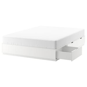 NORDLI Каркас ліжка з шухлядами - білий 160x200 см