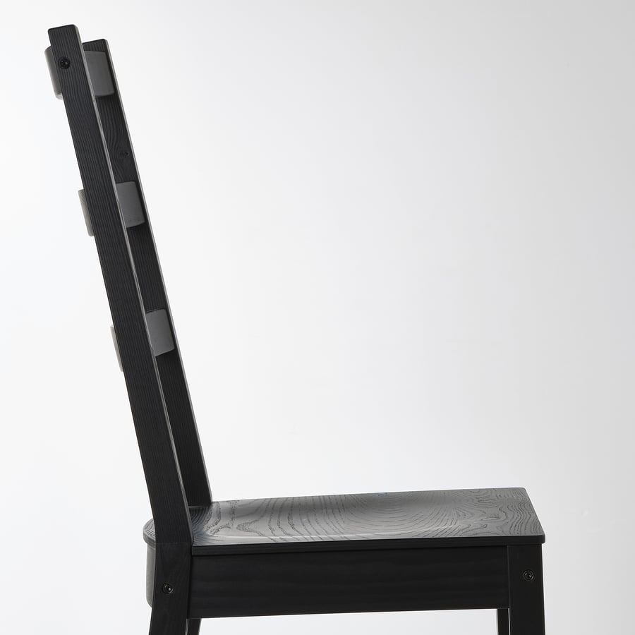 NORDVIKEN / NORDVIKEN galds un 4 krēsli, melnā krāsā/melnā krāsā, 152/223x95 cm