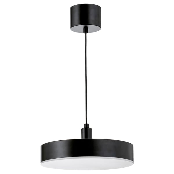 lampa wisząca NYMÅNE o okrągłym kształcie i ściemnialnym źródle światła LED.