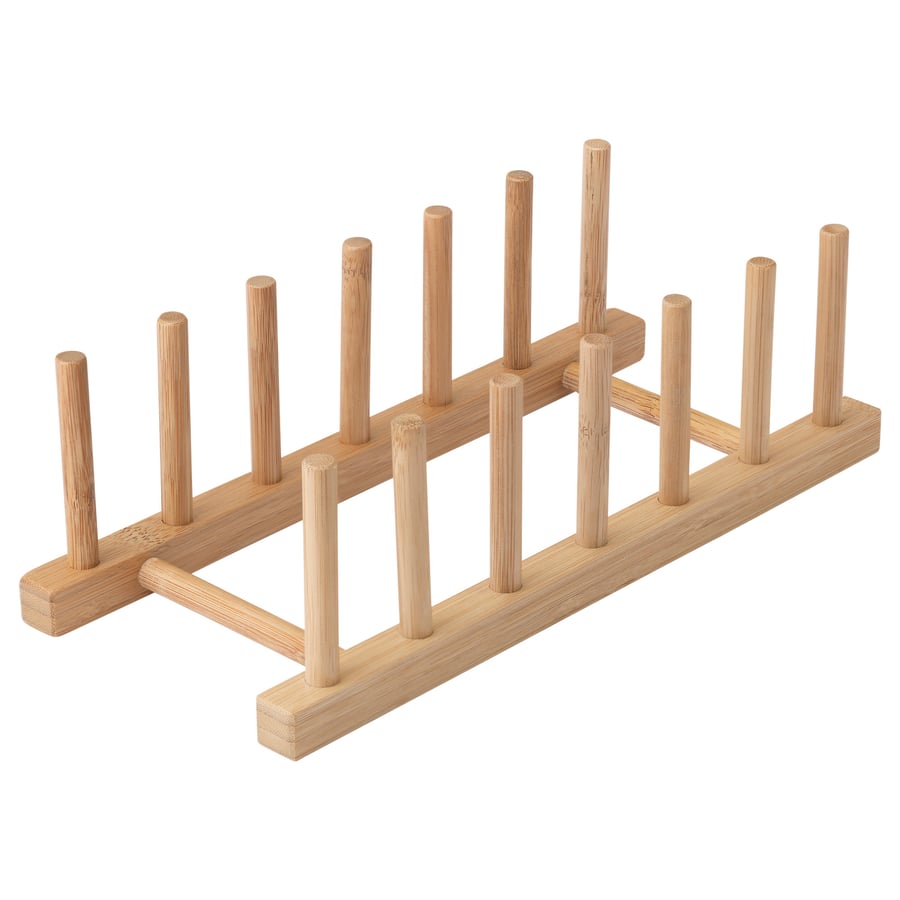 OSTBIT, šķīvju statīvs 12x8.5 cm bambuss