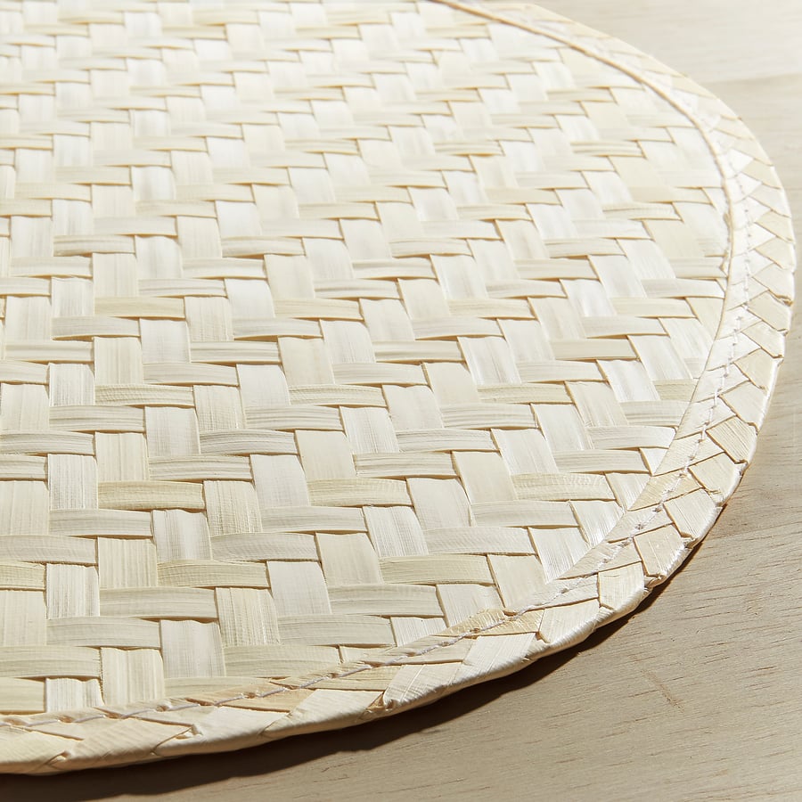 PADDFISK lauamatt, palmileht käsitöö, 37x35 cm