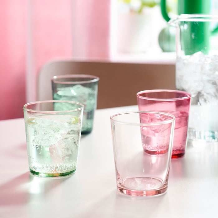 PAPPERSBJÖRK Склянка, різні кольори 30 cl, фото 4