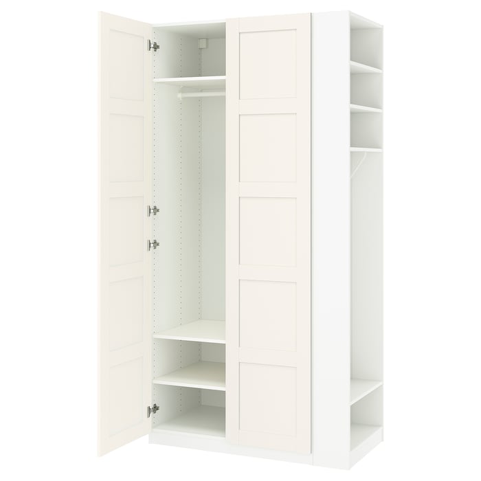 PAX / BERGSBO Комбінація шафи, білий білий/білий, 120x60x236 см