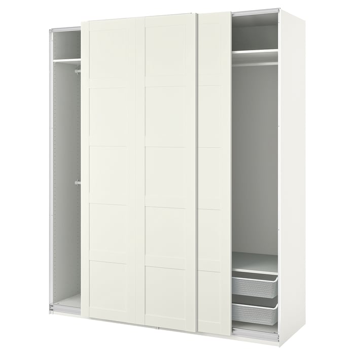 PAX / BERGSBO Комбінація шафи, білий/білий, 200x66x236 см