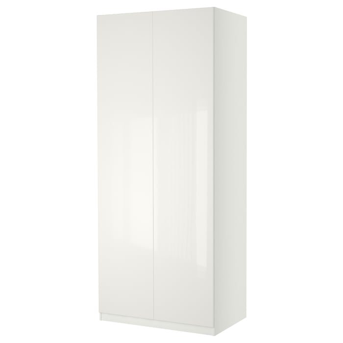 PAX / FARDAL Шафа/2 двері, білий/глянець/білий, 100x60x236 см, фото 2