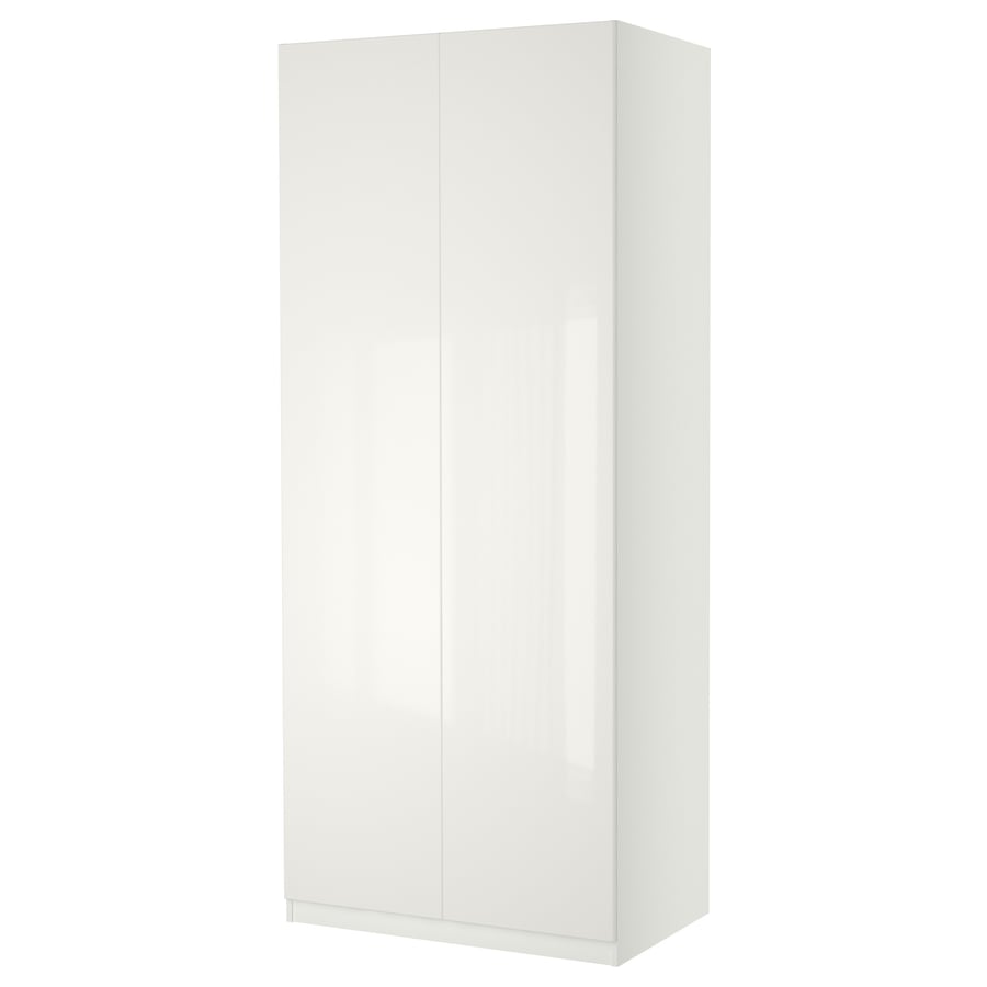 PAX / FARDAL skapis ar 2 durvīm, baltā krāsā/spīdīgs/balts, 100x60x236 cm