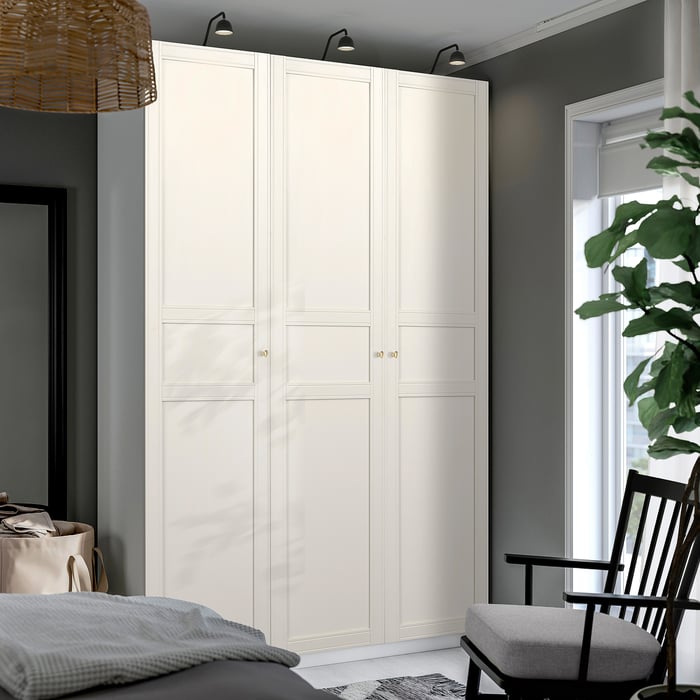 PAX / FLISBERGET Комбінація шафи, білий/білий, 150x60x236 см, фото 2