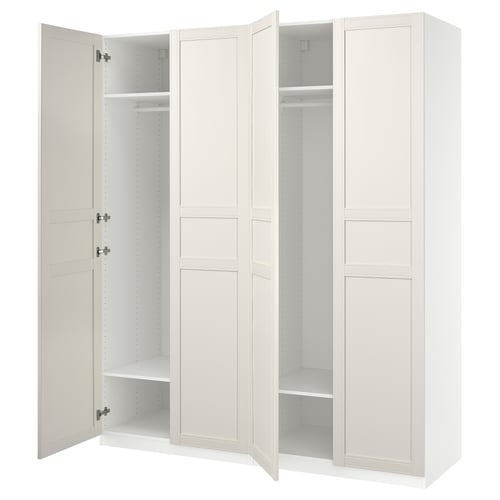 PAX / FLISBERGET Шафа - білий/білий 200x60x236 см