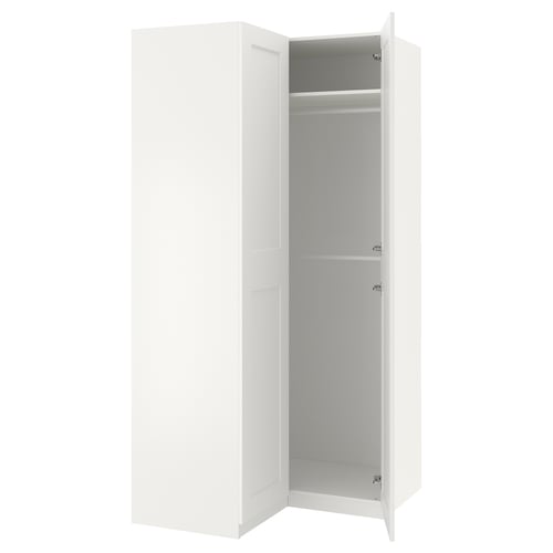 PAX / GRIMO Кутова шафа - білий/білий 110/110x236 см