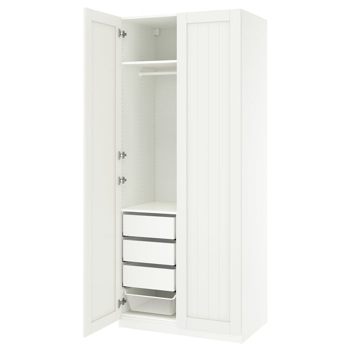PAX / GULLABERG Комбінація шафи, білий/білий, 100x60x236 см