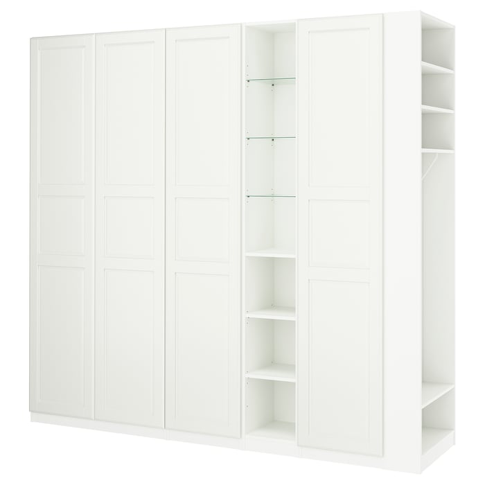 PAX / TYSSEDAL Комбінація шафи, білий білий/білий, 255x60x236 см, фото 2
