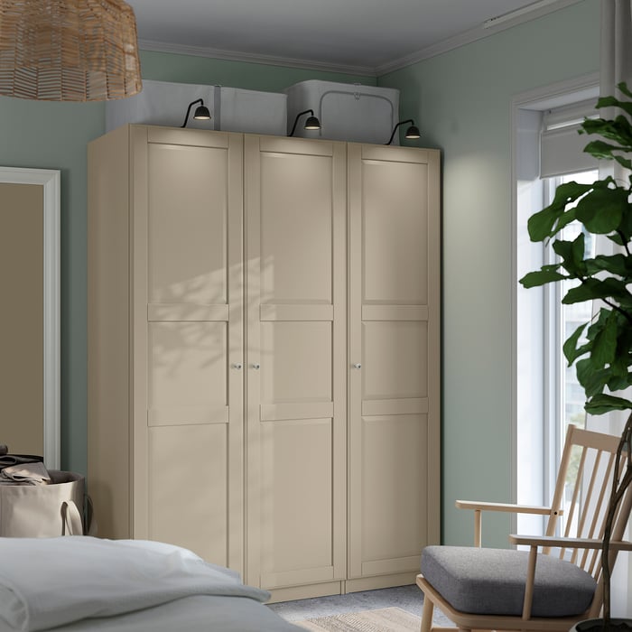 PAX / TYSSEDAL Комбінація шафи, сіро-бежевий/сіро-бежевий, 150x60x201 см, фото 2