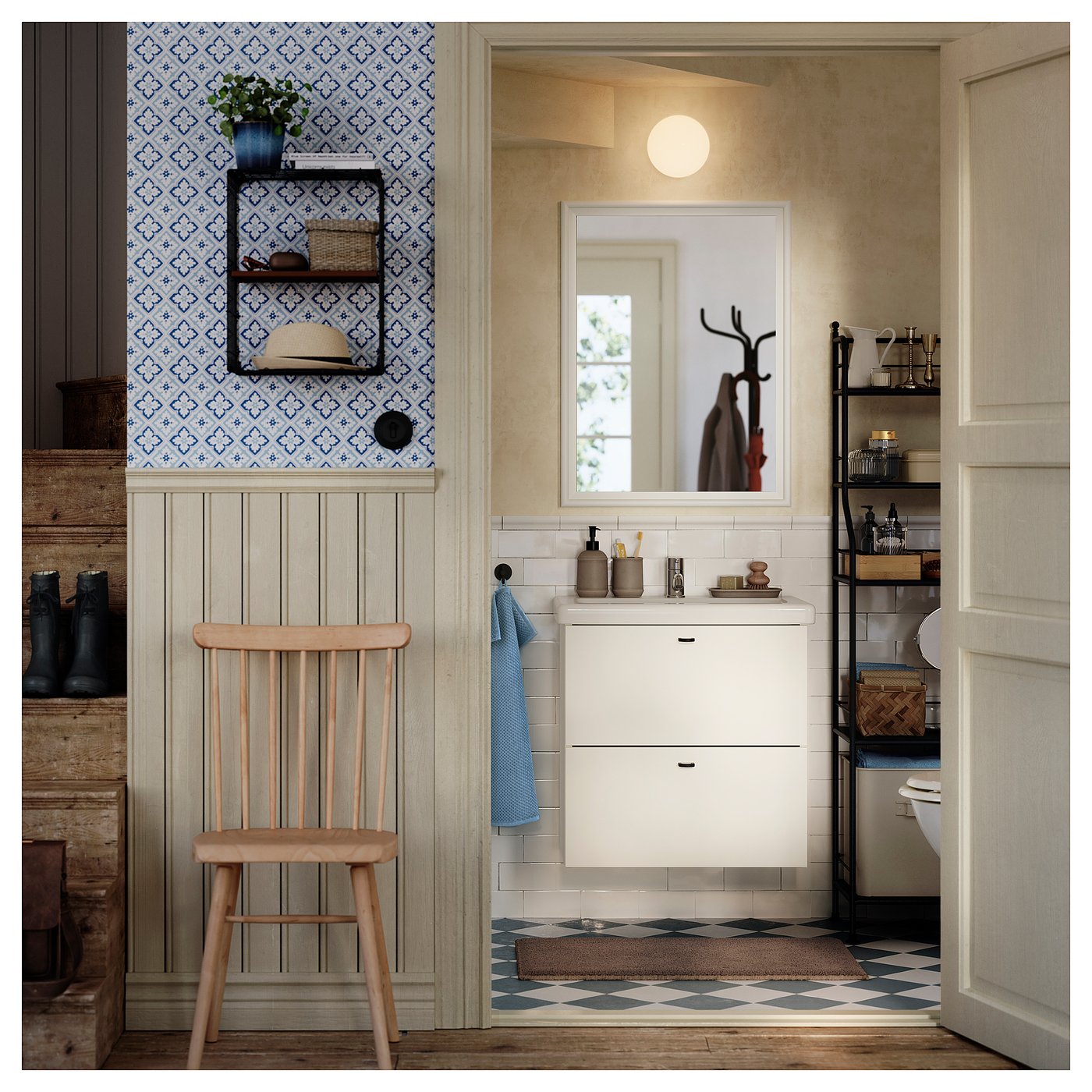 Дзеркало IKEA PINGSTSYREN, білий, 60 × 80 см — фото 7