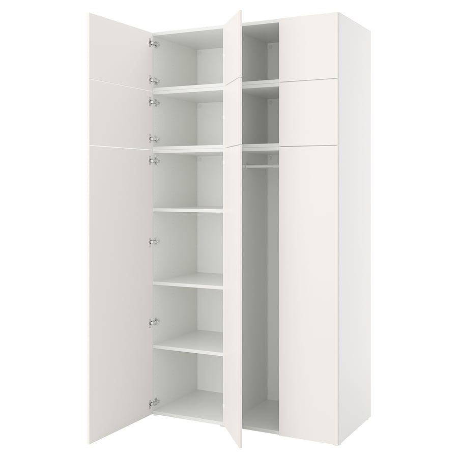 PLATSA riidekapp, valge/Fonnes valge