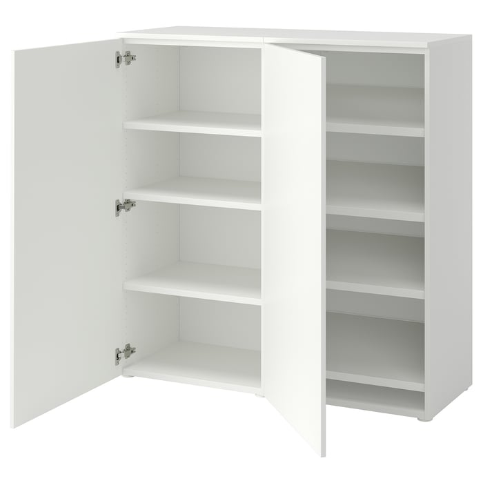 PLATSA Шафа для взуття, білий/Fonnes білий, 120x42x123 см