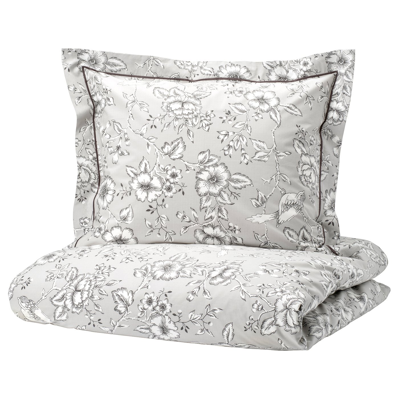 ikea praktbracka komplekt postelnogo belya svetlo seryj belyj 150x200 50x60 sm 504 497 09