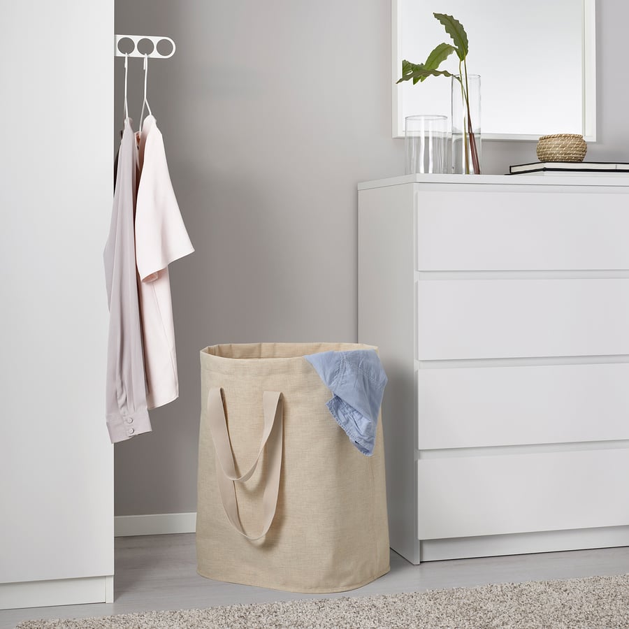 PURRPINGLA pesukorv 47x37x58x Ø47 cm beež