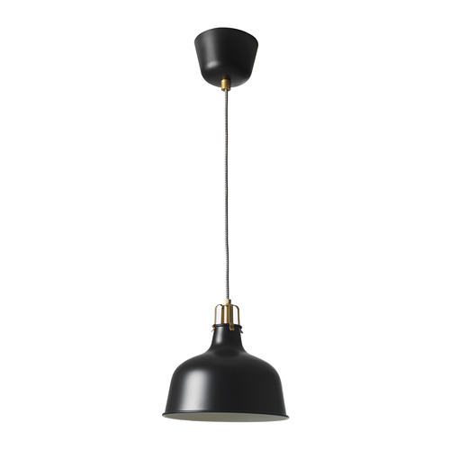 RANARP - lampa wisząca, 23 cm, czarny