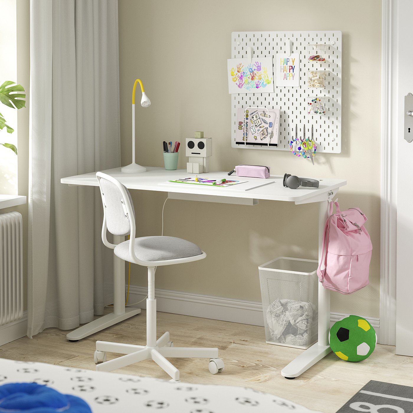Письмовий стіл IKEA RELATERA, білий, 117 × 60 см — фото 2