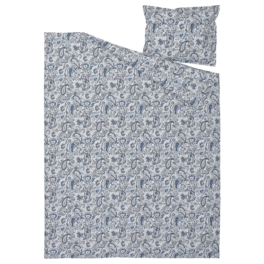 RODGERSIA tekikott ja padjapüür, sinine/valge, 150x200/50x60 cm RODGERSIA tekikott ja padjapüür, sinine/valge, 150x200/50x60 cm