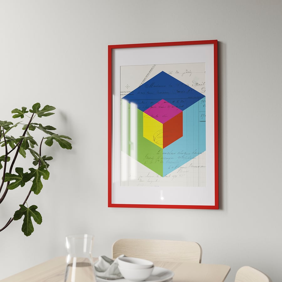 RÖDALM raam, punane, 61x91 cm