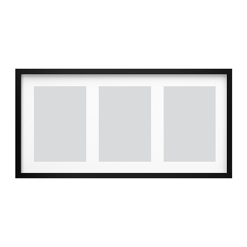 RÖDALM - ramka na 3 zdjęcia, 81x40 cm, czarny
