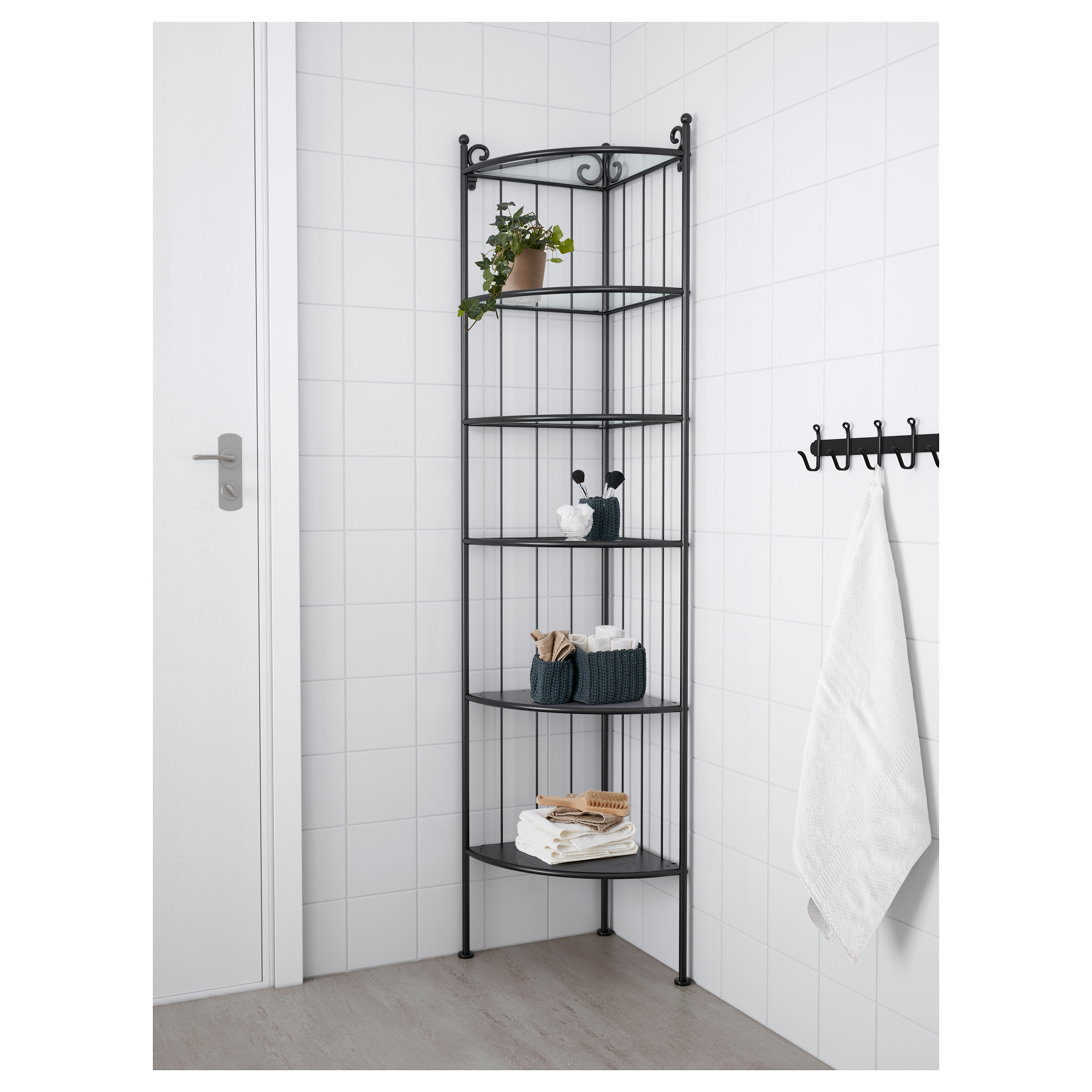 RÖNNSKÄR Regał narożny, czarny, Dodaj do koszyka - IKEA