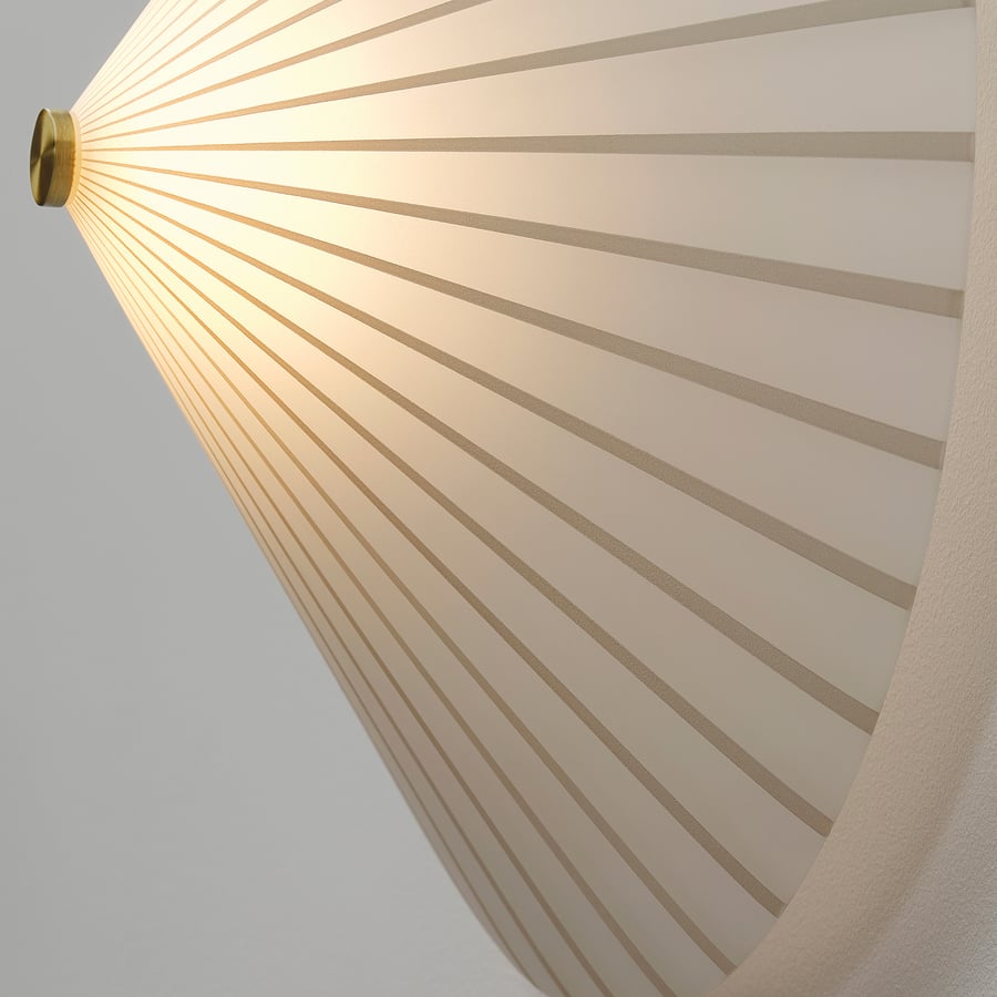 RORKULT sienas lampa, svītras/baltā krāsā stikls, 35 cm