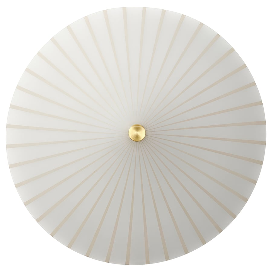 RORKULT sienas lampa, svītras/baltā krāsā stikls, 35 cm
