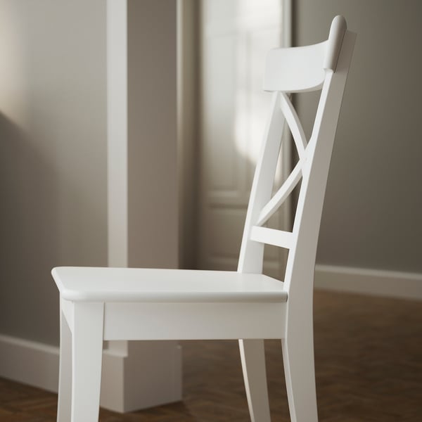 ROSENTORP / ROSENTORP Stół i 6 krzeseł, biały/biały, 160/215x110 cm