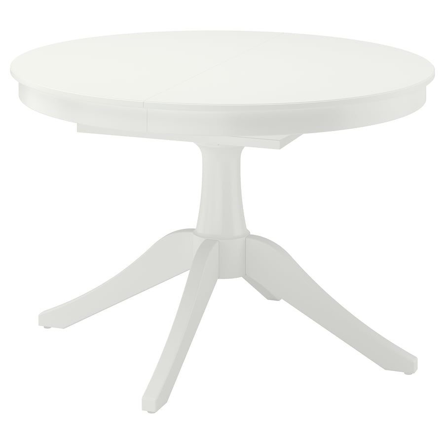 ROSENTORP izvelkamais galds, baltā krāsā, 110/155 cm