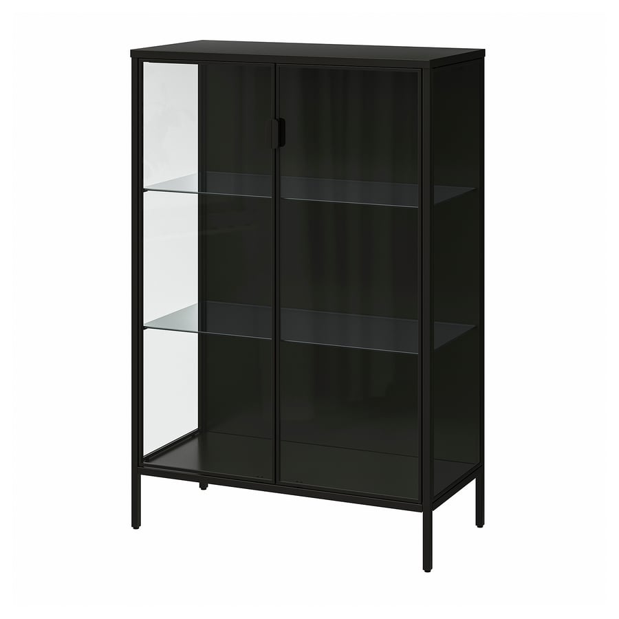 RUDSTA, klaasuksega kapp 80x37x120 cm antratsiit