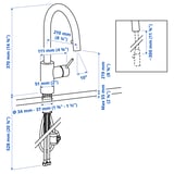 Ilustracja z wymiarami dla produktu: SALLSJÖN.