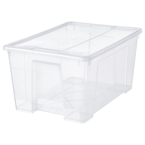 SAMLA Контейнер з кришкою - прозорий 57x39x28 см/45 л