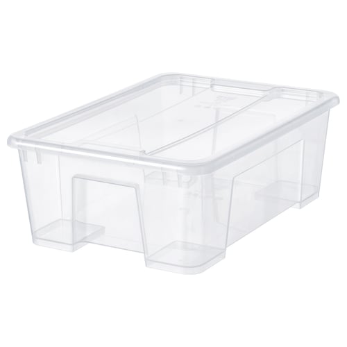 SAMLA Контейнер з кришкою - прозорий 39x28x14 см/11 л
