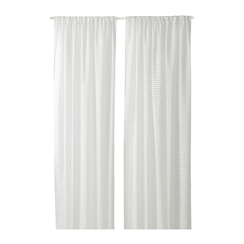 SANDDÅDRA - firanki, 2 szt., 145x300 cm, na tunelu/biały