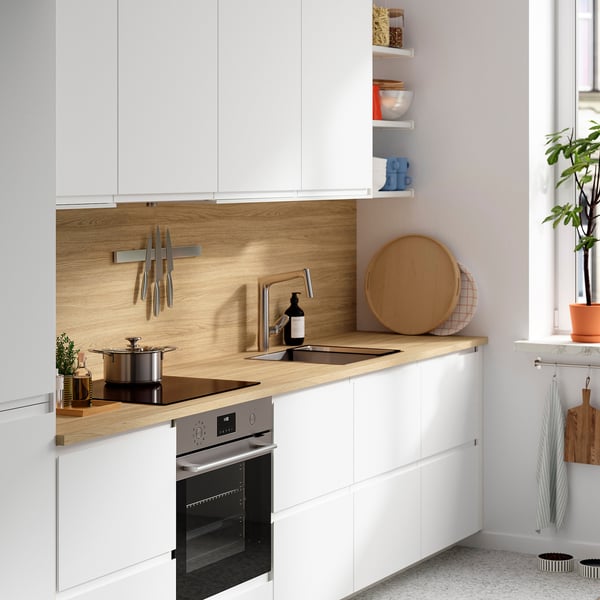 SIBBARP Panel ścienny na wymiar, efekt jasnego dębu/laminat, 1 m²x1.3 cm
