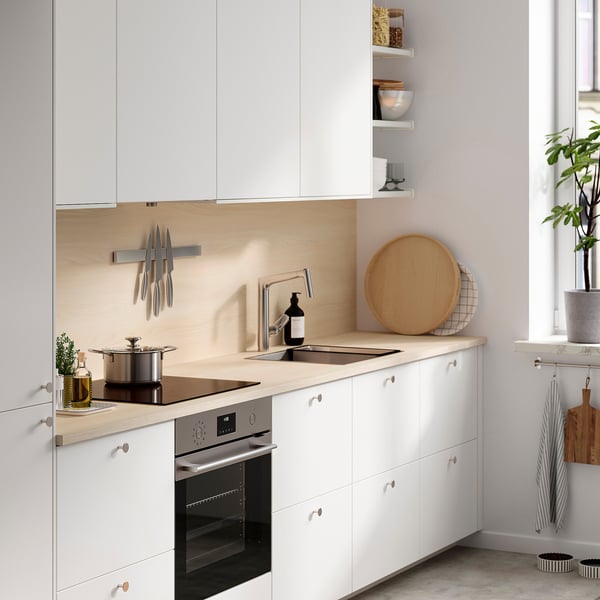 SIBBARP Panel ścienny na wymiar, imitacja jasnego jesionu/laminat, 1 m²x1.3 cm