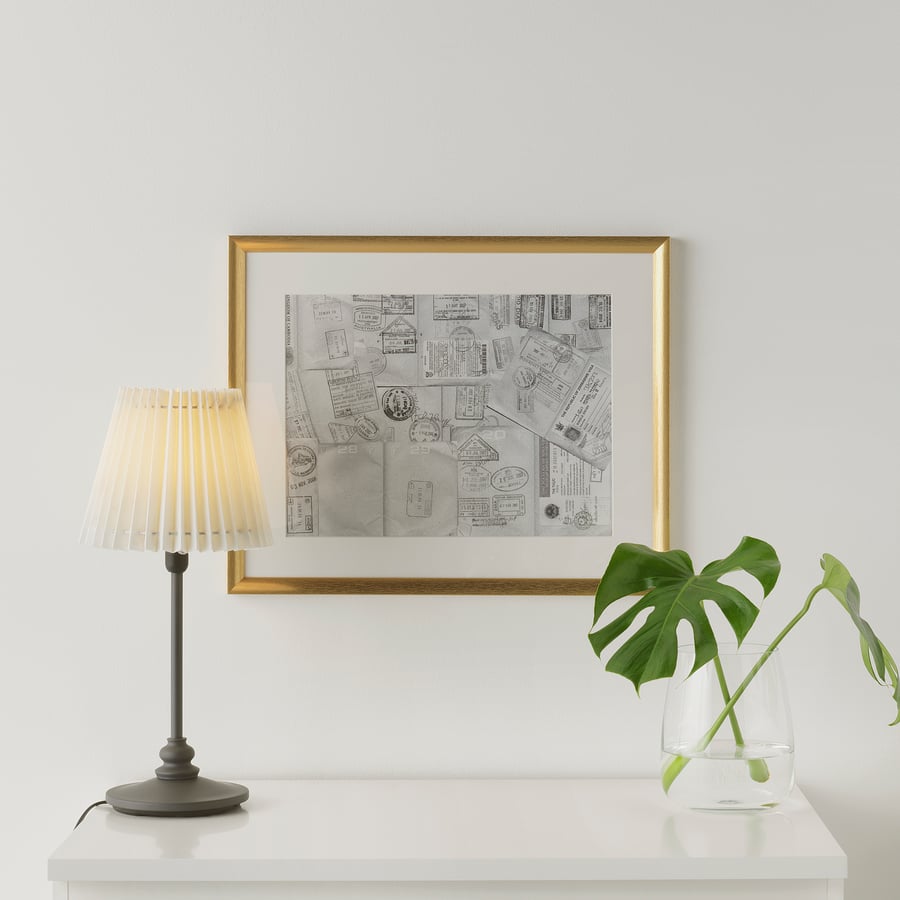 SILVERHÖJDEN Rāmītis 40x50 cm, zelta krāsā