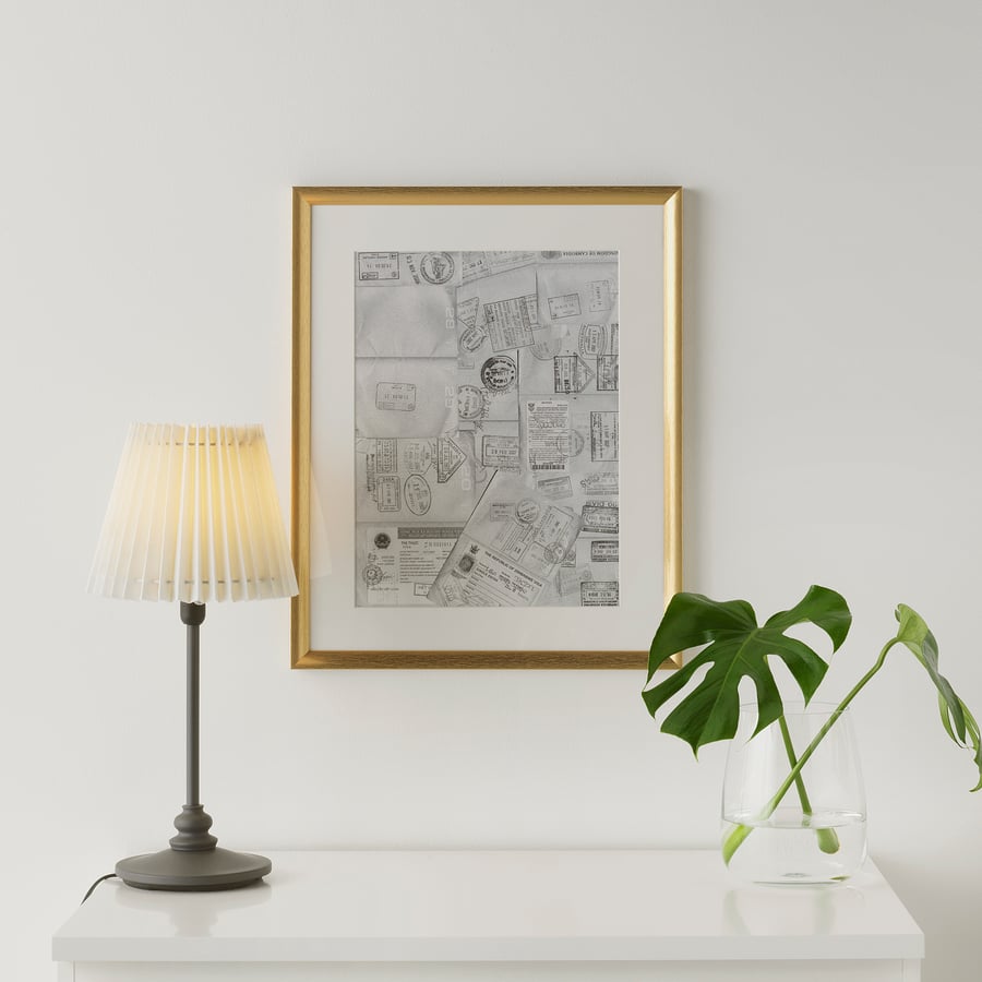 SILVERHÖJDEN Rāmītis 40x50 cm, zelta krāsā